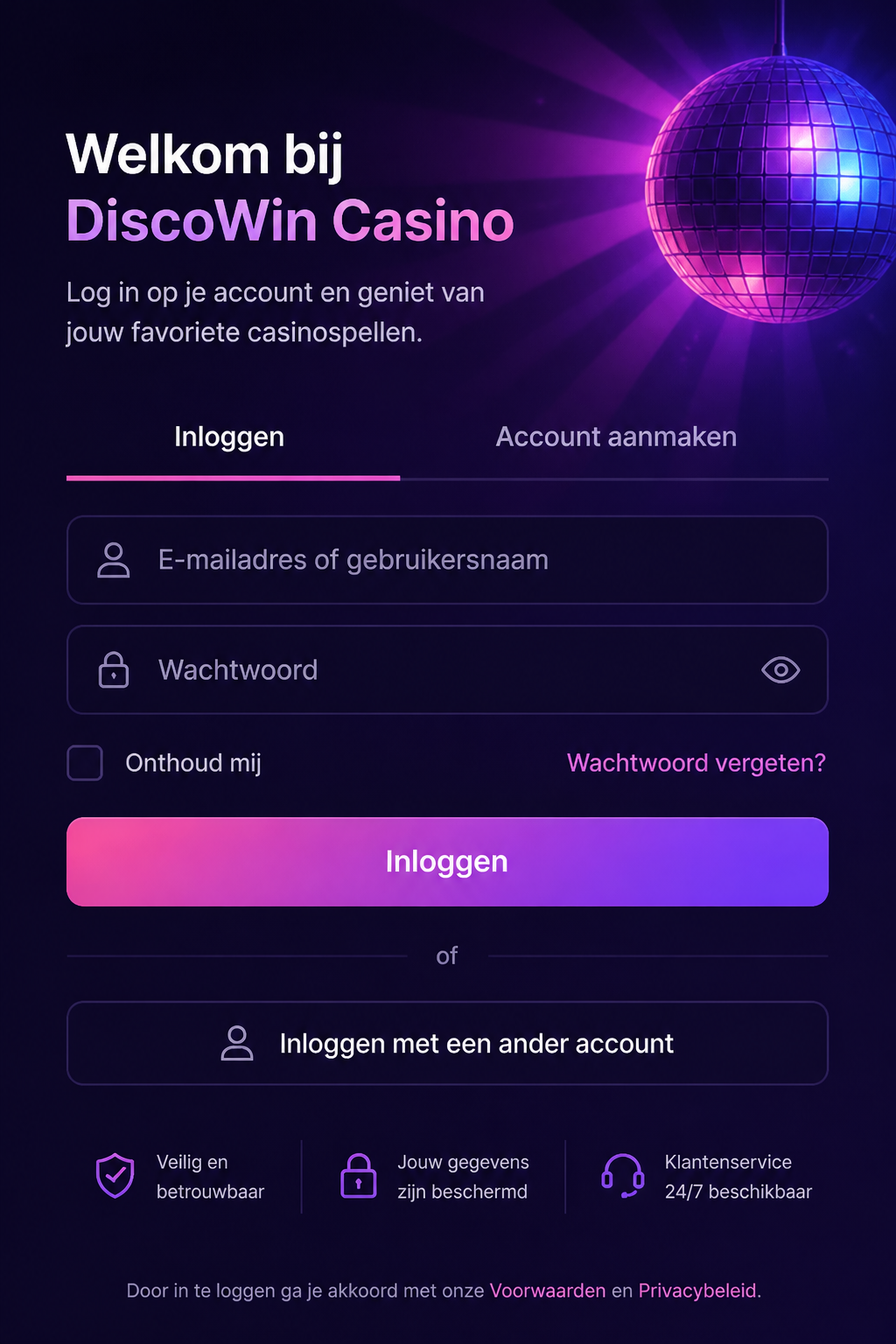 DiscoWin Casino screen 3